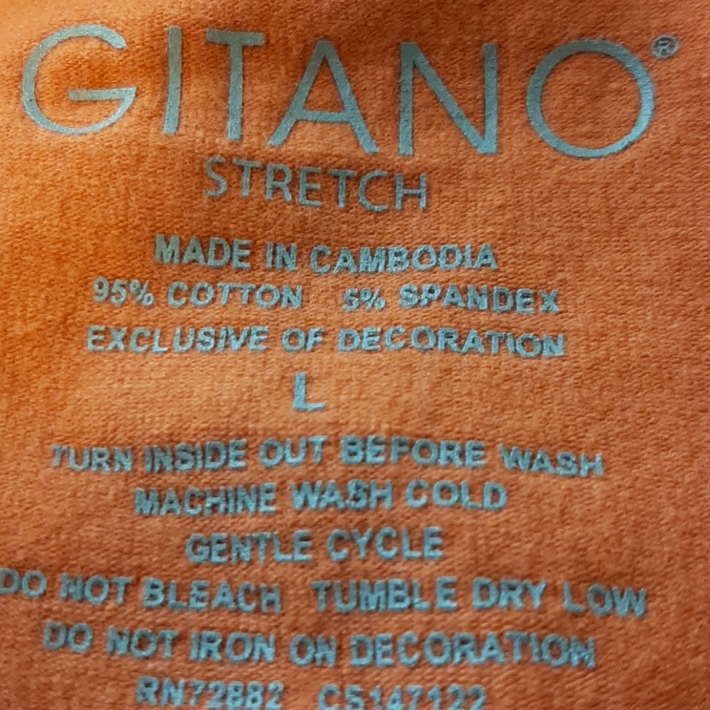 Gitano large stretch orange tank top - Picture 4 of 5